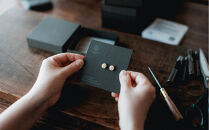 加賀水引細工　ピアス　花　ゴールド