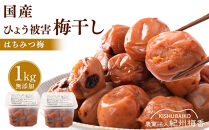 無添加梅干し&nbsp;ひょう被害エール規格外はちみつ梅干し&nbsp;1kg(500gパックx2個)&nbsp;塩分6%&nbsp;甘酸っぱい&nbsp;蜂蜜漬け&nbsp;6-HYO&nbsp;［KU12］