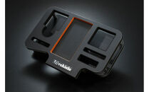 【トヨタ&nbsp;200系ハイエース用】ドリンク&スマホホルダー&nbsp;レザーブラック