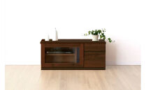 【開梱設置】高野木工&nbsp;ASTER&nbsp;SET1&nbsp;アスター&nbsp;&nbsp;90TV天板&nbsp;+&nbsp;30TVチェスト&nbsp;+&nbsp;60TVガラス扉&nbsp;ウォルナット【10年保証】