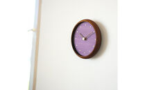 はなもっこ&nbsp;掛時計&nbsp;藤紫　ブラウン&nbsp;時計&nbsp;金沢市&nbsp;石川県&nbsp;インテリア&nbsp;シンプル&nbsp;&nbsp;雑貨&nbsp;日用品&nbsp;日用雑貨&nbsp;石川&nbsp;金沢&nbsp;北陸&nbsp;復興支援&nbsp;復興応援