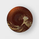 丸小皿&nbsp;北斎&nbsp;梨地レッド&nbsp;［NF262］