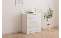 シン&nbsp;パッソ&nbsp;75cm幅4段&nbsp;ホワイト&nbsp;収納&nbsp;チェスト&nbsp;木製&nbsp;完成品&nbsp;シンプル&nbsp;収納棚&nbsp;衣装ケース