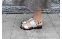 軽量2本ベルトサンダル&nbsp;【アイボリーメタリック&nbsp;/&nbsp;サイズS（22.0～22.5センチ）】