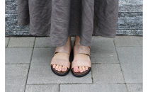 軽量2本ベルトサンダル&nbsp;【ピンクベージュメタリック&nbsp;/&nbsp;サイズM（23.0～23.5センチ）】