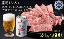 龍馬1865＋WAGYU&nbsp;DIAMOND&nbsp;FUJI&nbsp;カルビ(三角バラ)&nbsp;300g×2&nbsp;【配送不可：沖縄県・離島】|&nbsp;ビール&nbsp;ノンアルコール&nbsp;ノンアル&nbsp;和牛&nbsp;焼肉&nbsp;カルビ&nbsp;三角バラ&nbsp;高級牛肉&nbsp;国産牛&nbsp;お取り寄せ&nbsp;グルメ&nbsp;贅沢&nbsp;バーベキュー&nbsp;BBQ&nbsp;家庭用&nbsp;ギフト&nbsp;贈答用&nbsp;冷凍&nbsp;ブランド牛&nbsp;お祝い&nbsp;記念日&nbsp;ご褒美&nbsp;人気&nbsp;おすすめ&nbsp;送料無料