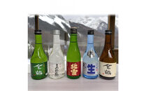 お手軽に楽しめる　佐渡島の生酒４本＋金鶴普通酒　300mlx5本セット