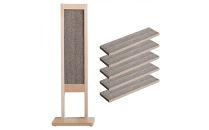 「木製&nbsp;爪とぎスタンド＋交換用ダンボール5枚」