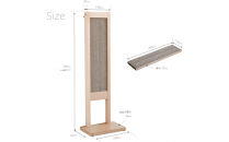 「木製&nbsp;爪とぎスタンド＋交換用ダンボール5枚」