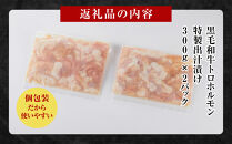 黒毛和牛トロホルモン（小腸）　特製だし0.6kg&nbsp;(&nbsp;300g&nbsp;×2パック&nbsp;)【2026年3月発送】