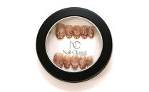 ネイルチップ　ショート【飴色の華】XSサイズ　Antellijan大宮ネイルサロンのハンドメイド　S1-XS