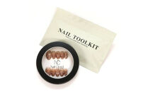 ネイルチップ　ショート【飴色の華】Lサイズ　Antellijan大宮ネイルサロンのハンドメイド　S1-L