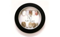 ネイルチップ　ショート【月白】Sサイズ　Antellijan大宮ネイルサロンのハンドメイド　S2-S　