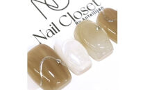 ネイルチップ　ショート【月白】Mサイズ　Antellijan大宮ネイルサロンのハンドメイド　S2-M