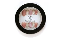 ネイルチップ　ミディアム【桜恋】Lサイズ　Antellijan大宮ネイルサロンのハンドメイド　M1-L