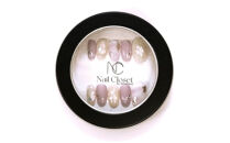 ネイルチップ　ミディアム【月紫】Lサイズ　Antellijan大宮ネイルサロンのハンドメイド　M3-L