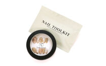 ネイルチップ　ミディアム【金花日和】Sサイズ　Antellijan大宮ネイルサロンのハンドメイド　M4-S　