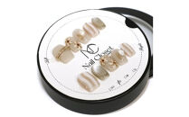 ネイルチップ　ミディアム【沙華】Sサイズ　Antellijan大宮ネイルサロンのハンドメイド　M8-S