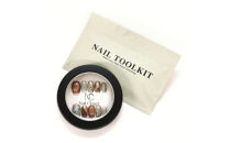 ネイルチップ　ミディアム【宵のあかね】XSサイズ　Antellijan大宮ネイルサロンのハンドメイド　M9-XS