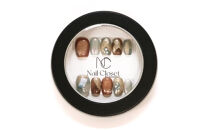 ネイルチップ　ミディアム【宵のあかね】Mサイズ　Antellijan大宮ネイルサロンのハンドメイド　M9-M