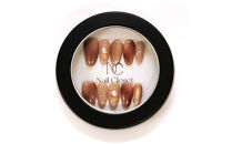 ネイルチップ　ロング【琥珀の雫】Mサイズ　Antellijan大宮ネイルサロンのハンドメイド　L1-M