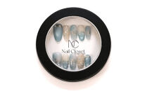 ネイルチップ　ロング【朝露の庭】XSサイズ　Antellijan大宮ネイルサロンのハンドメイド　L3-XS