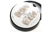 ネイルチップ　ロング【金木淡花】XSサイズ　Antellijan大宮ネイルサロンのハンドメイド　L5-XS