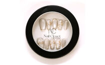 ネイルチップ　ロング【金木淡花】Lサイズ　Antellijan大宮ネイルサロンのハンドメイド　L5-L