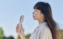 リズム&nbsp;大風量2重反転ファン搭載ハンディファン&nbsp;Silky&nbsp;Wind&nbsp;Mobile&nbsp;3.2&nbsp;ダークグレー　【11100-1849】