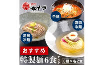 特製麺6食セット【盛岡冷麺・高麗冷麺・辛麺】（3種類×各2人前）