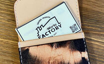 奄美大島の泥染めレザーを使用した名刺入れ（ブラックステッチ）　