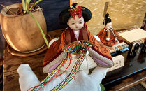 ひな人形　親王飾　朱（あかね）　