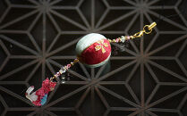 木目込みストラップ　猫と桜　