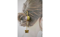 木目込み簪　蝶　