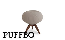 PUFFBO（パフボ）Sサイズ＜座面：ベージュ×脚：ダークブラウン＞　