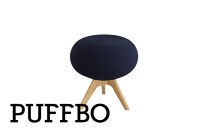 PUFFBO（パフボ）Sサイズ＜座面：ネイビー×脚：ナチュラル＞　