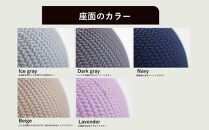 PUFFBO（パフボ）Lサイズ＜座面：アイスグレー×脚：ナチュラル＞　