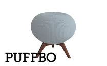 PUFFBO（パフボ）Lサイズ＜座面：アイスグレー×脚：ダークブラウン＞　