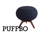 PUFFBO（パフボ）Lサイズ＜座面：ネイビー×脚：ダークブラウン＞　