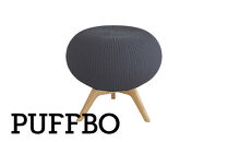 PUFFBO（パフボ）Lサイズ＜座面：ダークグレー×脚：ナチュラル＞　