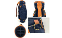 ハンドメイド高密度ツイルナイロンキャディバッグ≪ブラック&nbsp;×&nbsp;ブラック≫　