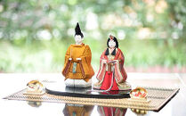 江戸木目込人形　雛人形【陽光雛】小判台飾り　