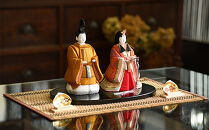 江戸木目込人形　雛人形【陽光雛】小判台飾り　