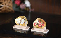 江戸木目込人形　雛人形【陽光雛】小判台飾り　