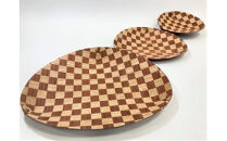 （障害者が作るハートフルグッズ）木里結インテリアトレイ3枚セット