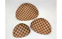 （障害者が作るハートフルグッズ）木里結インテリアトレイ3枚セット