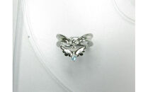 ジュエリームナカタ　【7月&nbsp;ルビー】&nbsp;ベビーリング　～エンジェルリボン～　シルバー製／チェーンなし