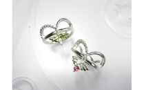 ジュエリームナカタ　【4月&nbsp;ダイヤモンド】&nbsp;ベビーリング　～エンジェルハート～　シルバー製／チェーンなし