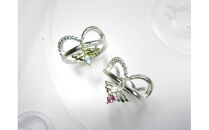 ジュエリームナカタ　【6月&nbsp;ムーンストーン】&nbsp;ベビーリング　～エンジェルハート～　シルバー製／チェーンなし