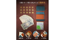 メンズ二つ折り財布&nbsp;緑青色　